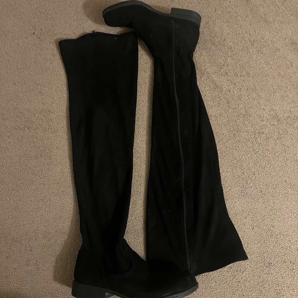 Black Knee High Boots
